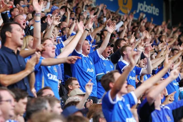 Pompey fans have once again backed their team in numbers. Picture: Joe Pepler
