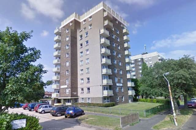 Langstone House, in Havant, where the alarm was triggered    Photo: Google