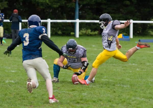 George Evans kicked three field goals in Portsmouth Dreadnoughts' win over Swindon Storm. Picture: Duncan Shepherd