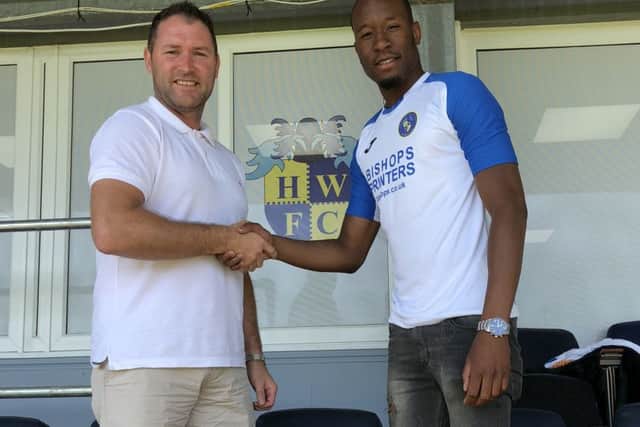 Striker Nicke Kabamba has joined Lee Bradbury's Hawks