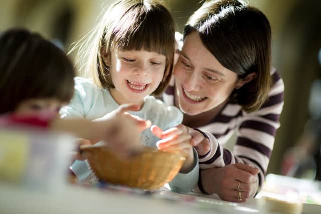 Parents and children can enjoy art and craft together at Funday Sunday