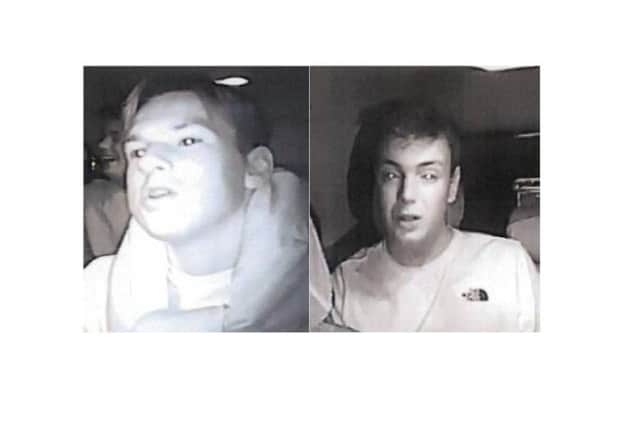 The two men police would like to speak to. PICTURE: Hampshire Constabulary