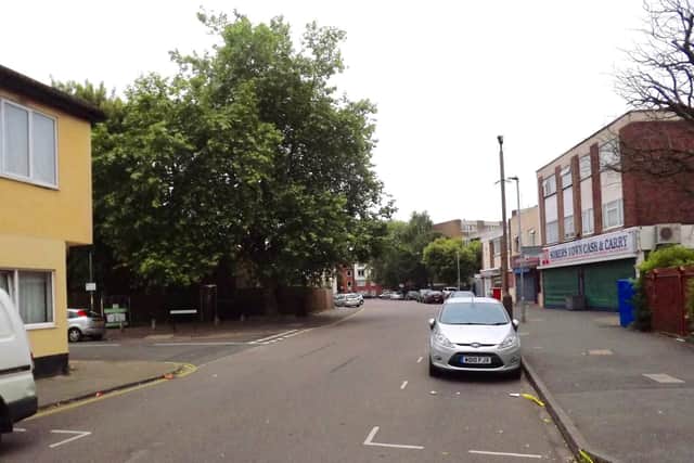 NOW: Somers Road looking south in 2018.  I'm not sure I have this now' shot exactly right because all the old houses have been demolished.