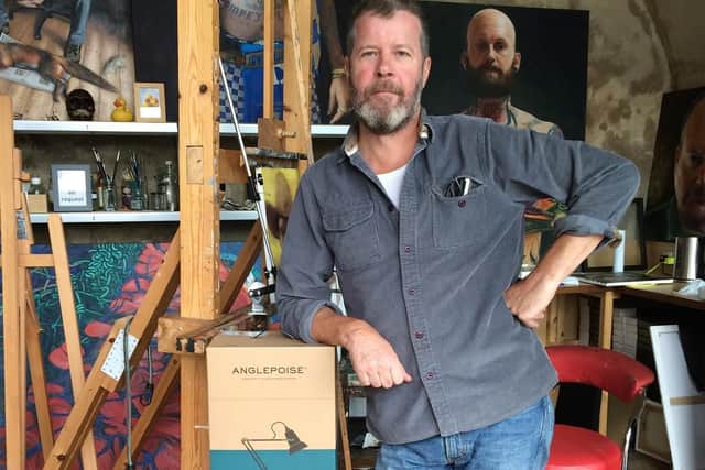 Karl Rudziak in his studio at the Hot Walls