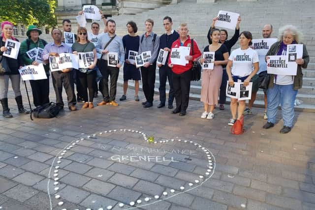 Candles were lit outside Portsmouths Guildhall