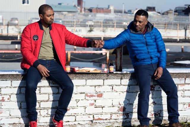Noel Clarke and Ashley Walters in Bulletproof on Sky One.