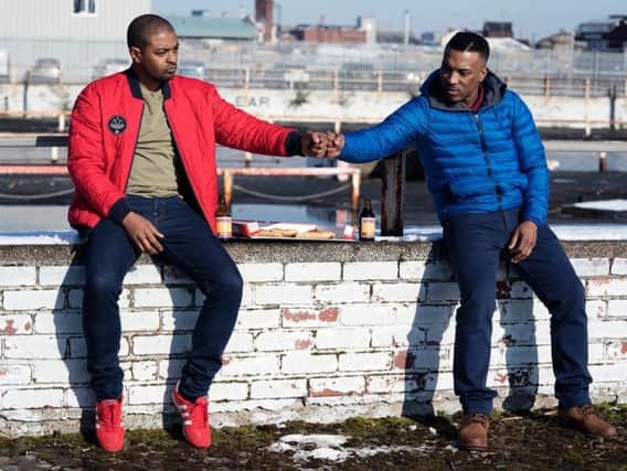 Noel Clarke and Ashley Walters in Bulletproof on Sky One.