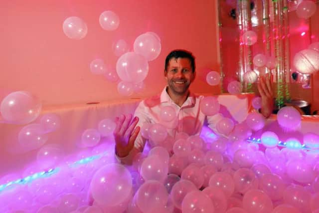 Aaron Pearson has built a sensory room for autistic children in the living room of his Denmead home            Picture: Chris Moorhouse (180284-3)