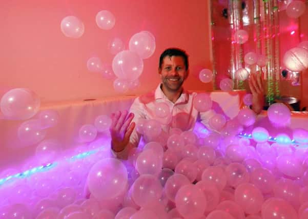 Aaron Pearson has built a sensory room for autistic children in the living room of his Denmead home            Picture: Chris Moorhouse (180284-3)