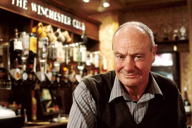 Glynn Edwards as Dave, the landlord of the Winchester Club in Minder