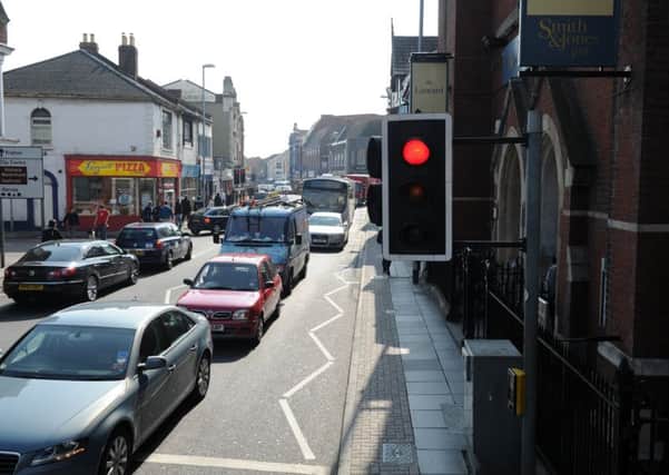 Traffic builds up in London Road, North End
