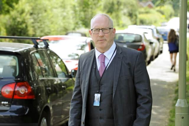 Kyle Jonathan, Headteacher at Swanmore College on New Road, Swanmore has planned Swanfest to raise funds for traffic calming methods in New Road Picture: Malcolm Wells (180613-7842)