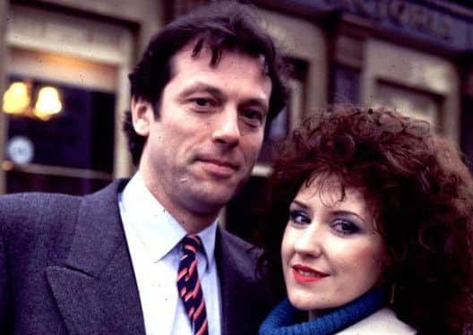 Leslie Grantham as 'Dirty Den' Watts in Eastenders, alongside Anita Dobson