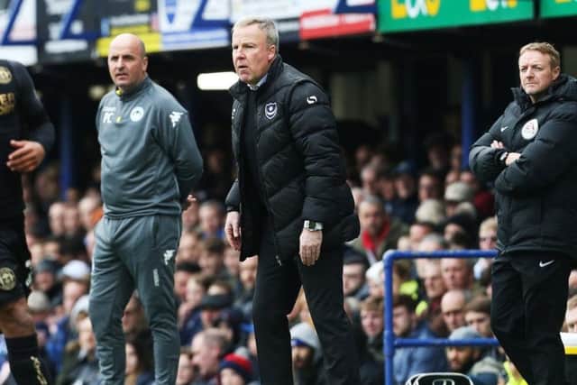 Kenny Jackett, right, and Paul Cook. Picture: Joe Pepler