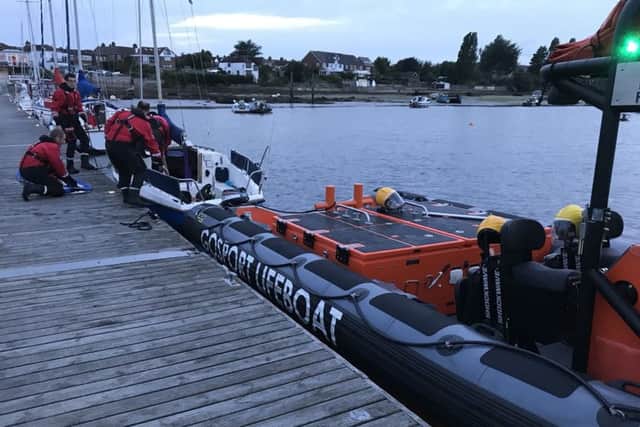 The scene at Hardway Sailing Club in Gosport. Picture: Hill Head Coastguard Rescue Team