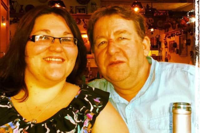 Adele Harper and her dad Alan