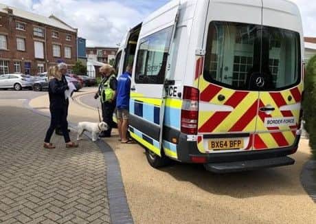Four illegal immigrants were found at Gosport Marina today.