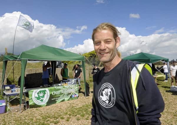 Portsmouth campaigner Sy Dignam at a cannabis awareness picnic held at Eastney Beach last summer