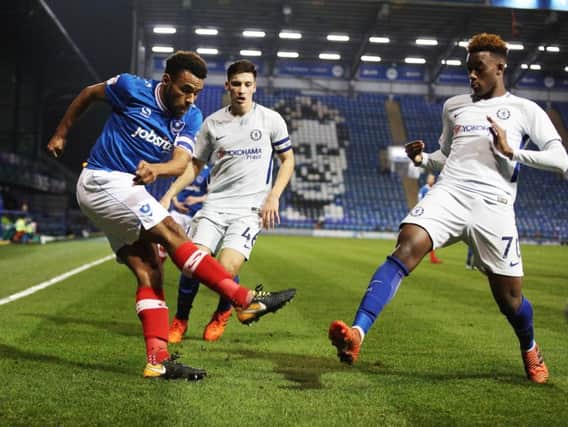 Nathan Thompson in action against Chelsea under-21s in the Checkatrade Trophy last season. Picture: Joe Pepler