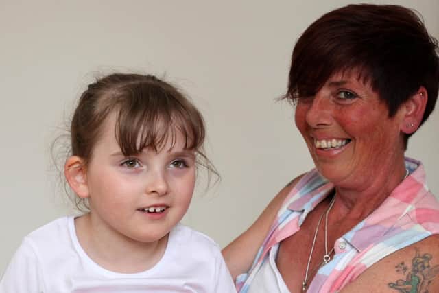 Nikki Brown and her daughter, Lana, five.