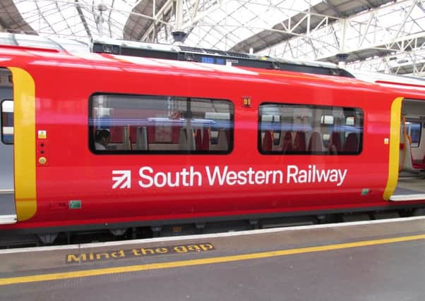 A South Western Railway train at Waterloo