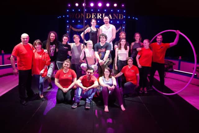 Top Banana Circus meets the pros from Circus Wonderland. Picture: Phelim Rowland