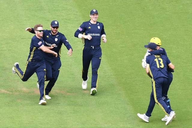 Hampshire celebrate against Yorkshire. Picture: Neil Marshall