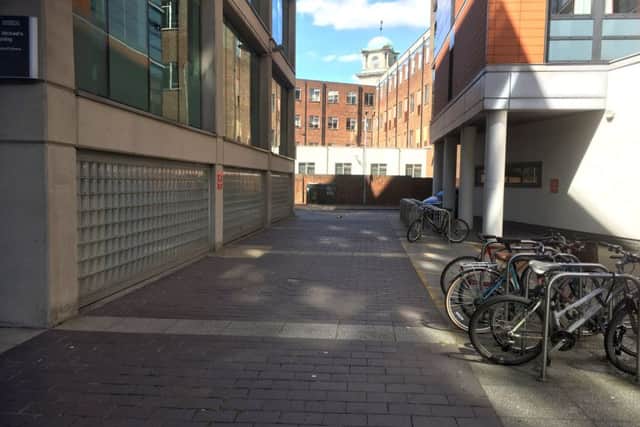 Alleyway off King Richard I Road leading to White Swan Road where the attack happened