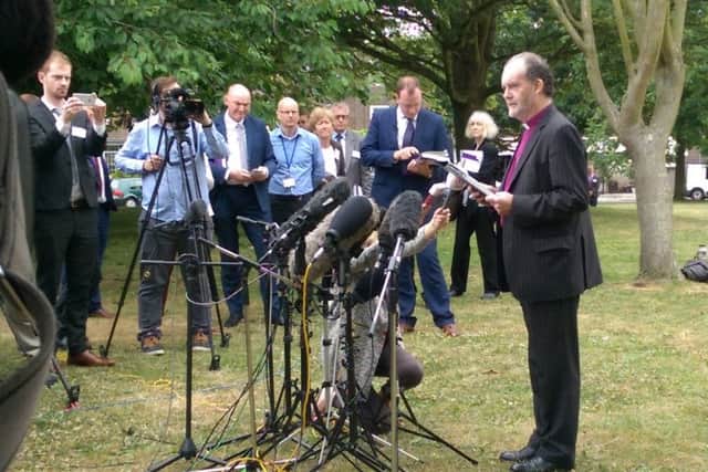 The Bishop of Liverpool, the Rt Rev James Jones, at the unveiling of a report into deaths at Gosport War Memorial HospitalPicture: Malcolm Wells
