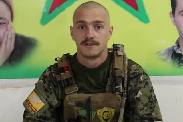 Ollie Hall, who was killed whilst clearing mines in Syria. Photo: YPG/PA Wire