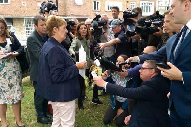 Families speak to the media about deaths at Gosport War Memorial Hospital