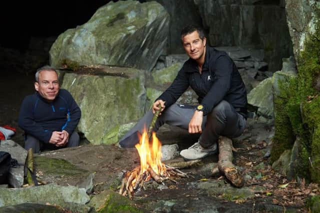 Warwick Davis and Bear Grylls