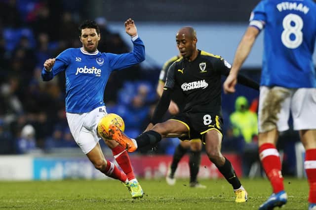 Danny Rose in action against AFC Wimbledon last season. Picture: Joe Pepler