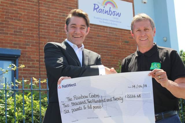 Interim CEO of the Rainbow Centre James Mudie with L&S Waste Commercial Director, Steve Kew. L&S has raised more than £27,000 for the charity over the past five years.