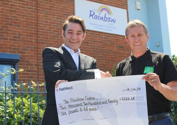 Interim CEO of the Rainbow Centre James Mudie with L&S Waste Commercial Director, Steve Kew. L&S has raised more than Â£27,000 for the charity over the past five years.