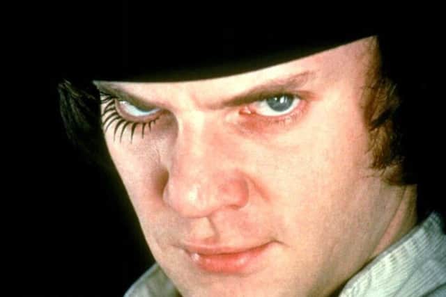 Lesley ended up looking like Malcolm McDowell's character Alex DeLarge in a Clockwork Orange