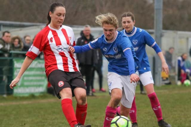 Shannon Albuery in action for Pompey Ladies. Picture: Jordan Hampton