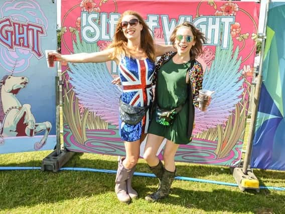 Gerry Cunningham and Rachel Kane at the 2017 Isle of Wight Festival