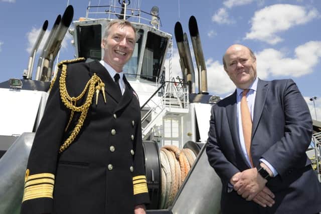 Vice Admiral Tony Radakin CB signs the Armed Foces Covenant with Sir Rupert Soames of Serco  Picture: Ian Hargreaves  (180622-1_covenant)