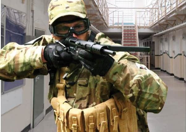 How it could look when airsoft combat takes place in Kingston Prison, Portsmouth