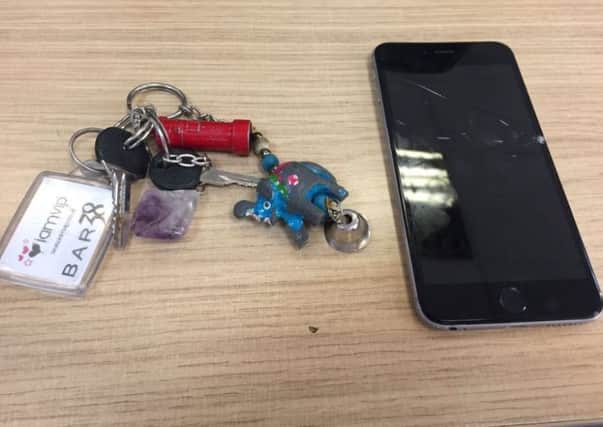 The lost keys and iPhone. Picture: @PompeyPolice on Twitter