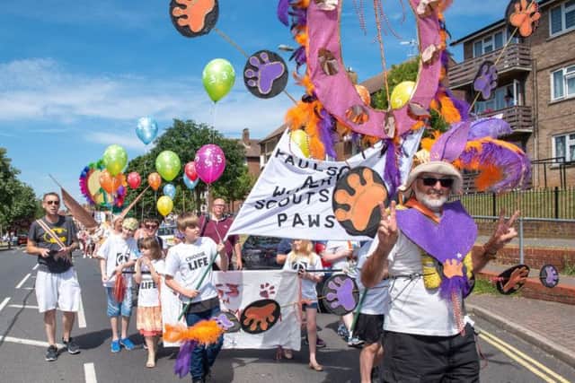 Paulsgrove Carnival - The carnival parades through the streets of Paulsgrove Picture: Vernon Nash (180394-010)