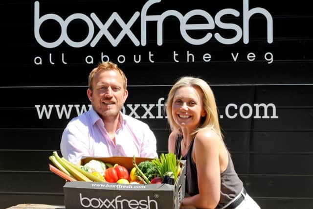 Jon Barfoot (41) and his wife Kelly Barfoot (42) run Boxxfresh a vegetable delivery service based in Titchfield, and have also invented and marketed the first bread made entirely of vegetables.   Picture: Sarah Standing