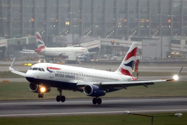 A plane departs Heathrow Airport in west London PPP-161025-134221001