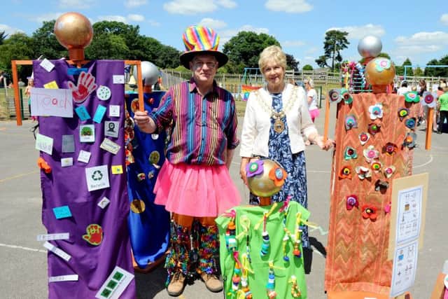 Heathfield Special School in Fareham, held their Diversity Festival on Friday 22nd June 2018.  Pictured is: Steve Hollinghurst, executive headteacher the federation of Heathfield and St Francis Schools with the Mayor of Fareham Susan Bayford.  Picture: Sarah Standing (180533-7823)
