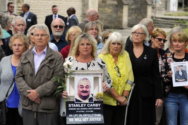 Family members outside Portsmouth Cathedral on June 20.
Picture: Malcolm Wells (180620-8613)