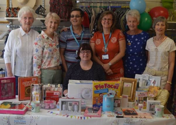 Naomi House staff and a few volunteers on the day, Joy Truscott, Linda Eastop, Stephen Rowe Assistant Manager, Margaret How, Tracey Bramley Manager, Maureen Parry and Margaret Emmott