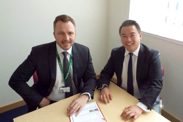 Alan Mak MP with QA chief executive Mark Cubbon