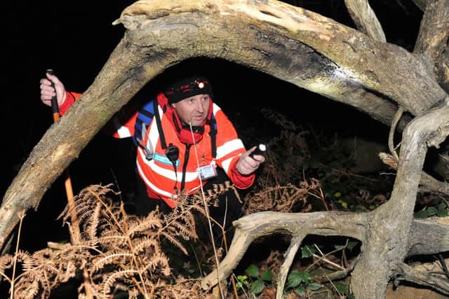 Search technician and medical training officer Gordon (53) during the training search.
Picture: Sarah Standing