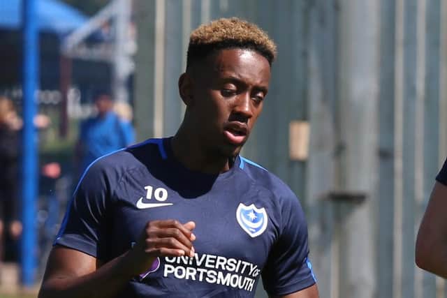 Jamal Lowe returned to Pompey training with the rest of his Pompey team-mates yesterday